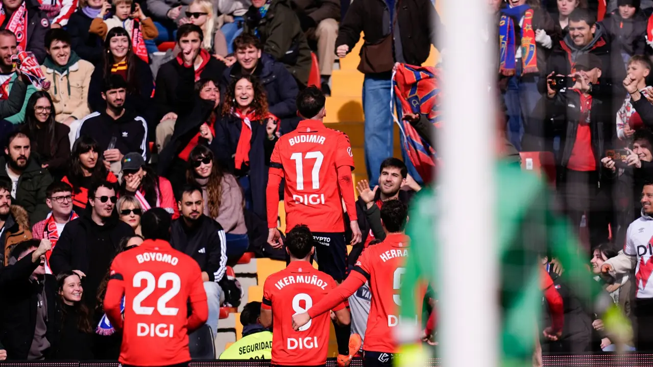 Victoria de Osasuna en el campo del Rayo Vallecano. EUROPA PRESS(1)