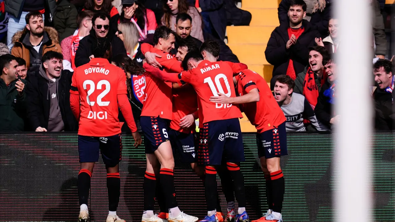 Victoria de Osasuna en el campo del Rayo Vallecano. EUROPA PRESS(1)