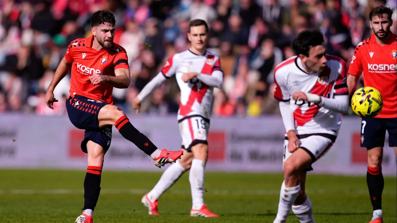 Victoria de Osasuna en el campo del Rayo Vallecano. EUROPA PRESS(1)