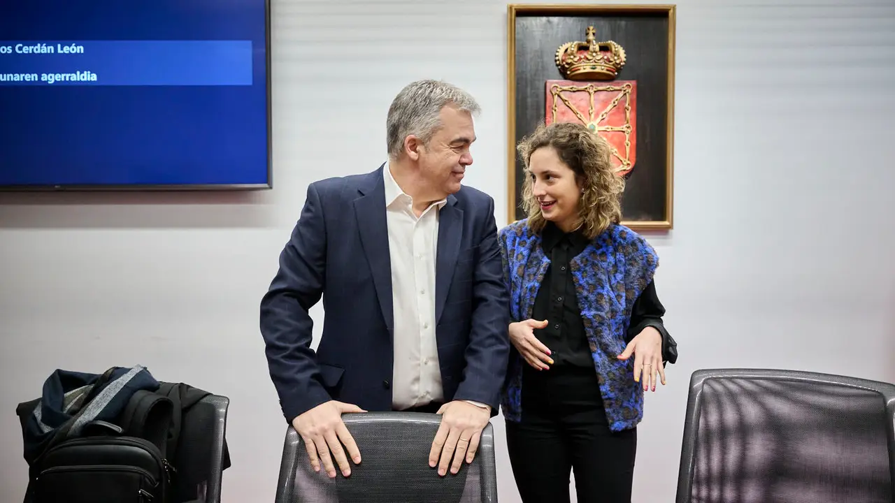 Santos Cerd&aacute;n declara ante la Comisi&oacute;n de Investigaci&oacute;n del Parlamento de Navarra por la adjudicaci&oacute;n de las obras de Velate. PABLO LASAOSA