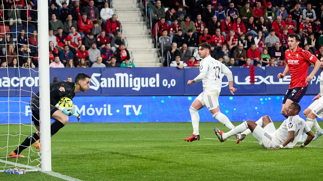 Partido de La Liga EA Sports entre CA Osasuna y Real Madrid CF disputado en el estadio de El Sadar en Pamplona. I&Ntilde;IGO ALZUGARAY