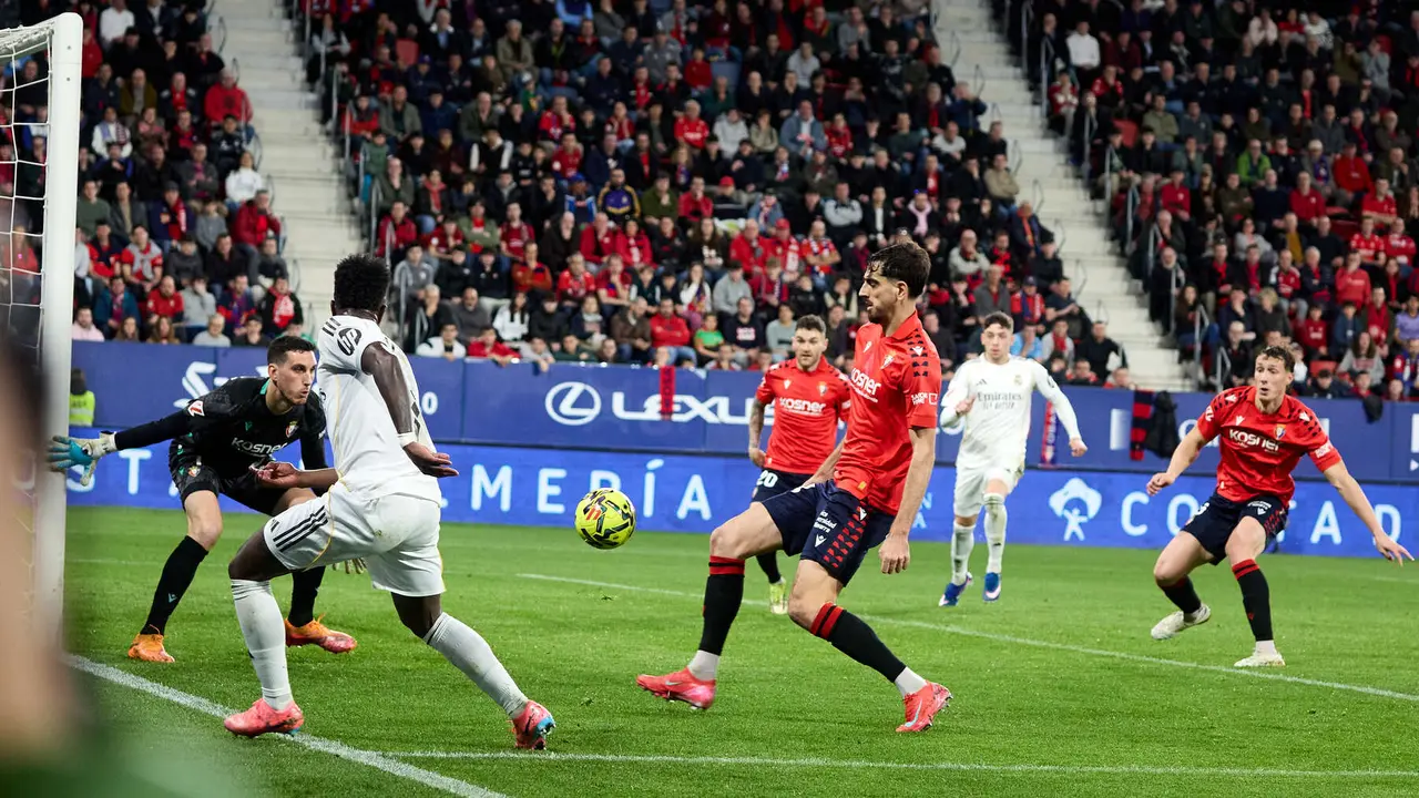 Partido de La Liga EA Sports entre CA Osasuna y Real Madrid CF disputado en el estadio de El Sadar en Pamplona. I&Ntilde;IGO ALZUGARAY