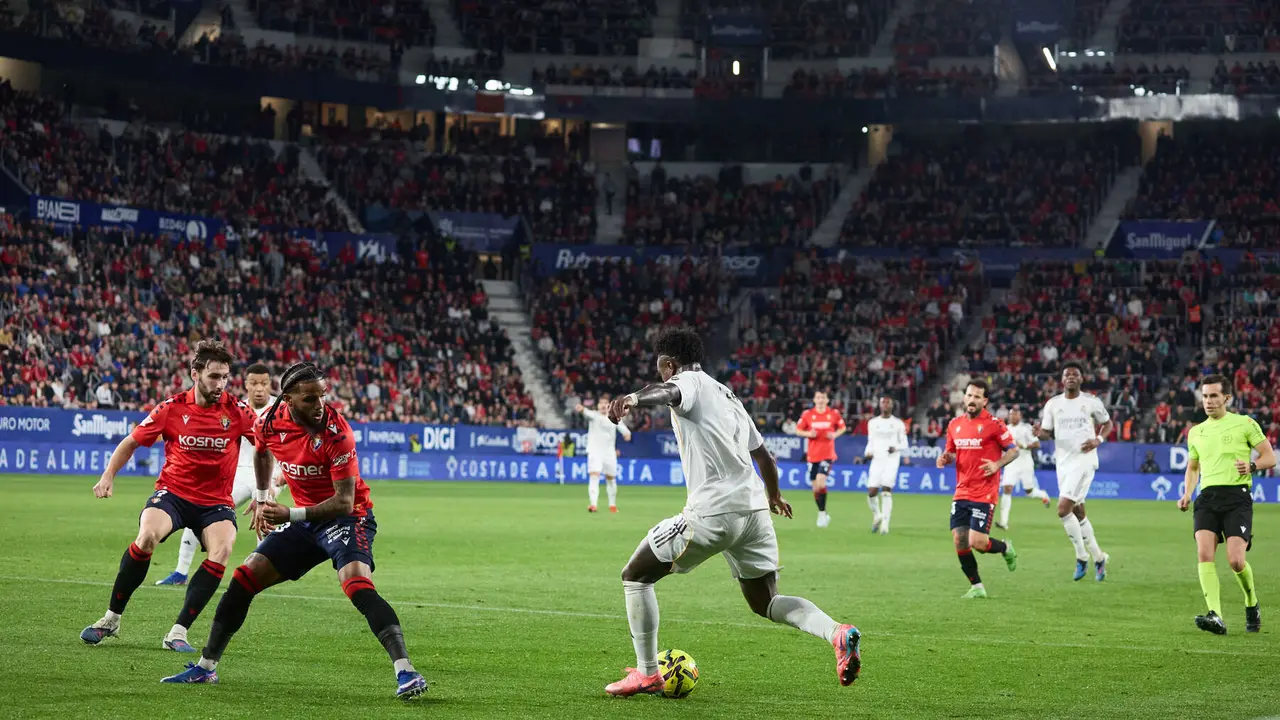 Partido de La Liga EA Sports entre CA Osasuna y Real Madrid CF disputado en el estadio de El Sadar en Pamplona. I&Ntilde;IGO ALZUGARAY