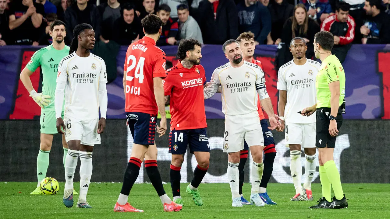 Partido de La Liga EA Sports entre CA Osasuna y Real Madrid CF disputado en el estadio de El Sadar en Pamplona. I&Ntilde;IGO ALZUGARAY