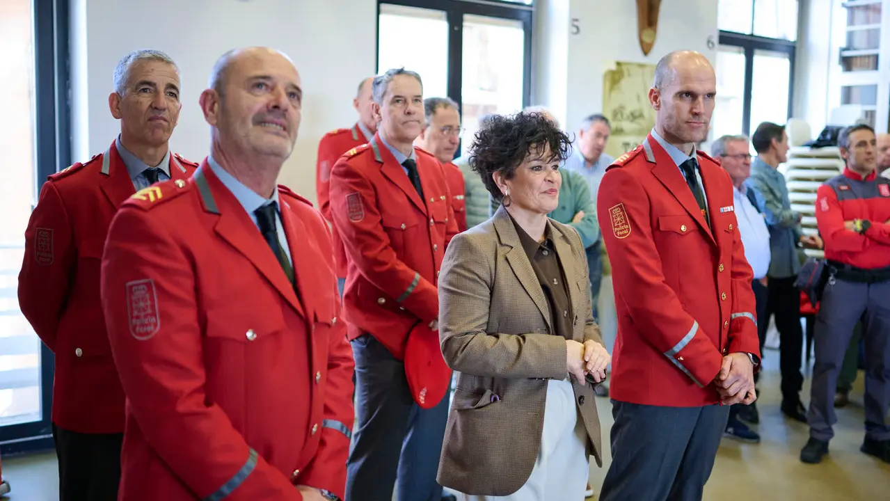 Homenaje a los agentes jubilados dentro de la semana del patr&oacute;n de la Polic&iacute;a Foral. PABLO LASAOSA