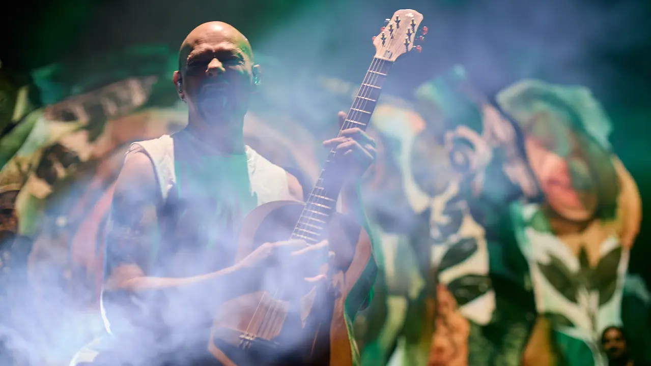 Concierto de Celtas Cortos dentro de su gira "40 a&ntilde;os Contando Cuentos" en el pabell&oacute;n Navarra Arena de Pamplona. I&Ntilde;IGO ALZUGARAY