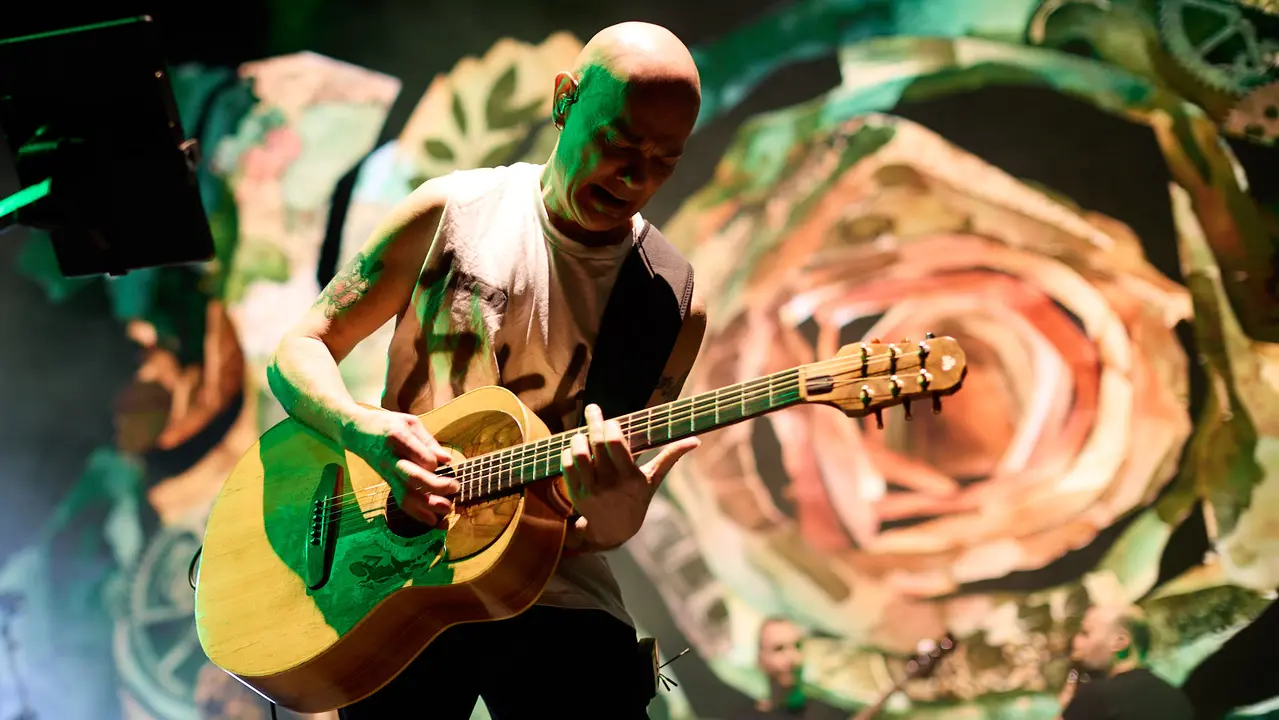 Concierto de Celtas Cortos dentro de su gira "40 a&ntilde;os Contando Cuentos" en el pabell&oacute;n Navarra Arena de Pamplona. I&Ntilde;IGO ALZUGARAY