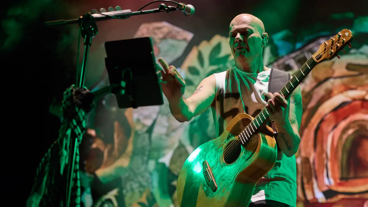 Concierto de Celtas Cortos dentro de su gira "40 a&ntilde;os Contando Cuentos" en el pabell&oacute;n Navarra Arena de Pamplona. I&Ntilde;IGO ALZUGARAY