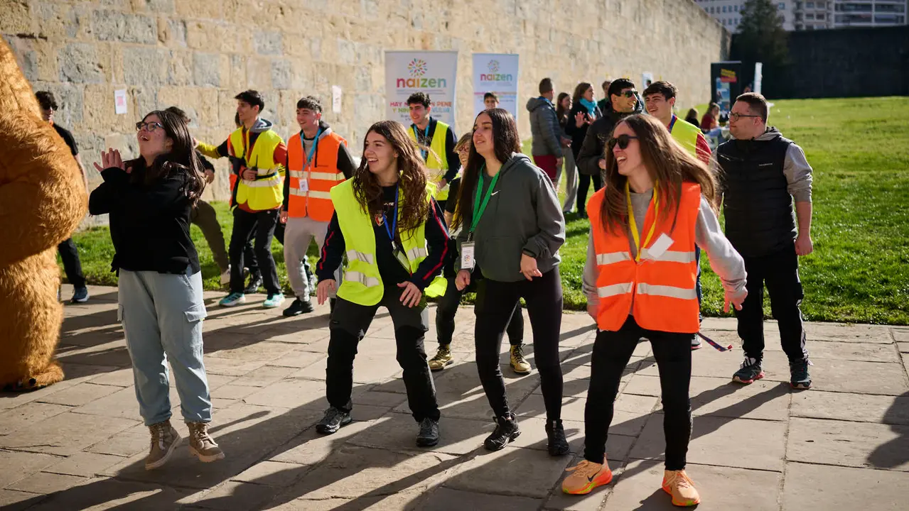 Evento Conexi&oacute;n Social Uni2, un encuentro social y deportivo, organizado por el alumnado del CI Burlada FP, orientado a "visibilizar distintas realidades de discapacidad y exclusi&oacute;n". PABLO LASAOSA
