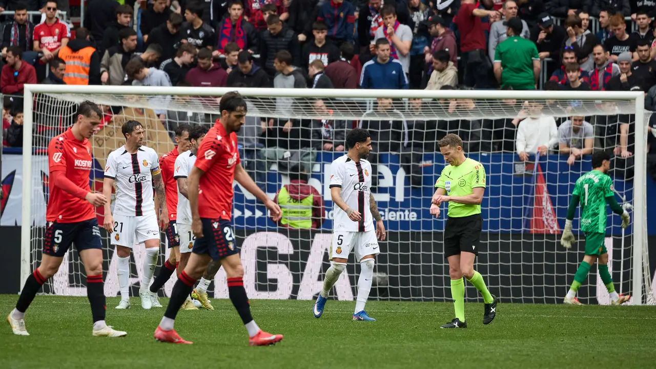 Partido de La Liga EA Sports entre CA Osasuna y RCD Mallorca disputado en el estadio de El Sadar en Pamplona. I&Ntilde;IGO ALZUGARAY
