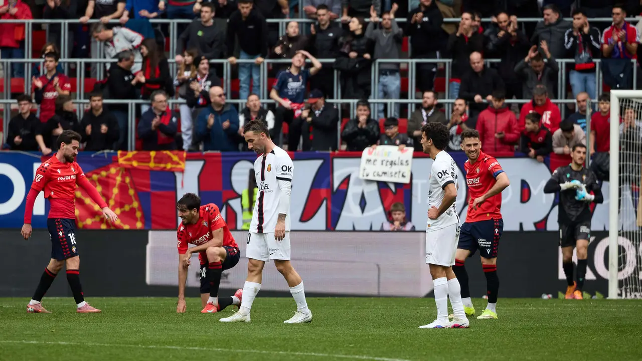 Partido de La Liga EA Sports entre CA Osasuna y RCD Mallorca disputado en el estadio de El Sadar en Pamplona. I&Ntilde;IGO ALZUGARAY