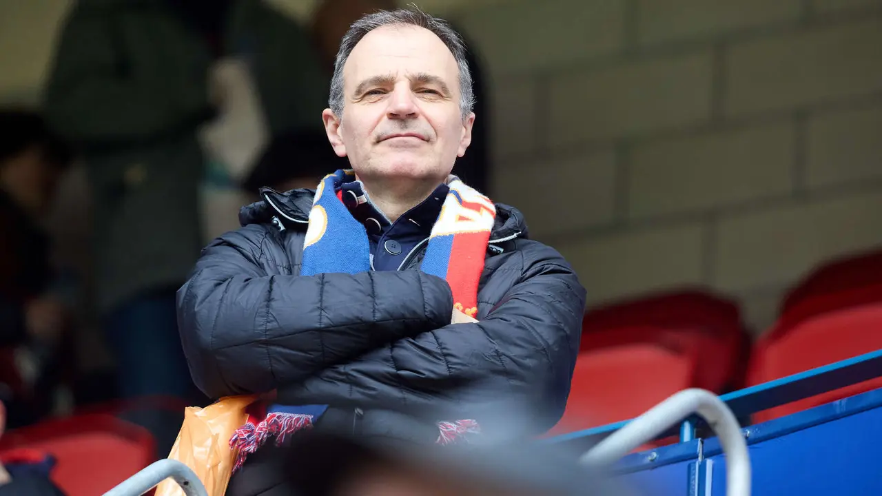 La grada del estadio de El Sadar durante el partido de La Liga EA Sports entre CA Osasuna y RCD Mallorca disputado en Pamplona. I&Ntilde;IGO ALZUGARAY