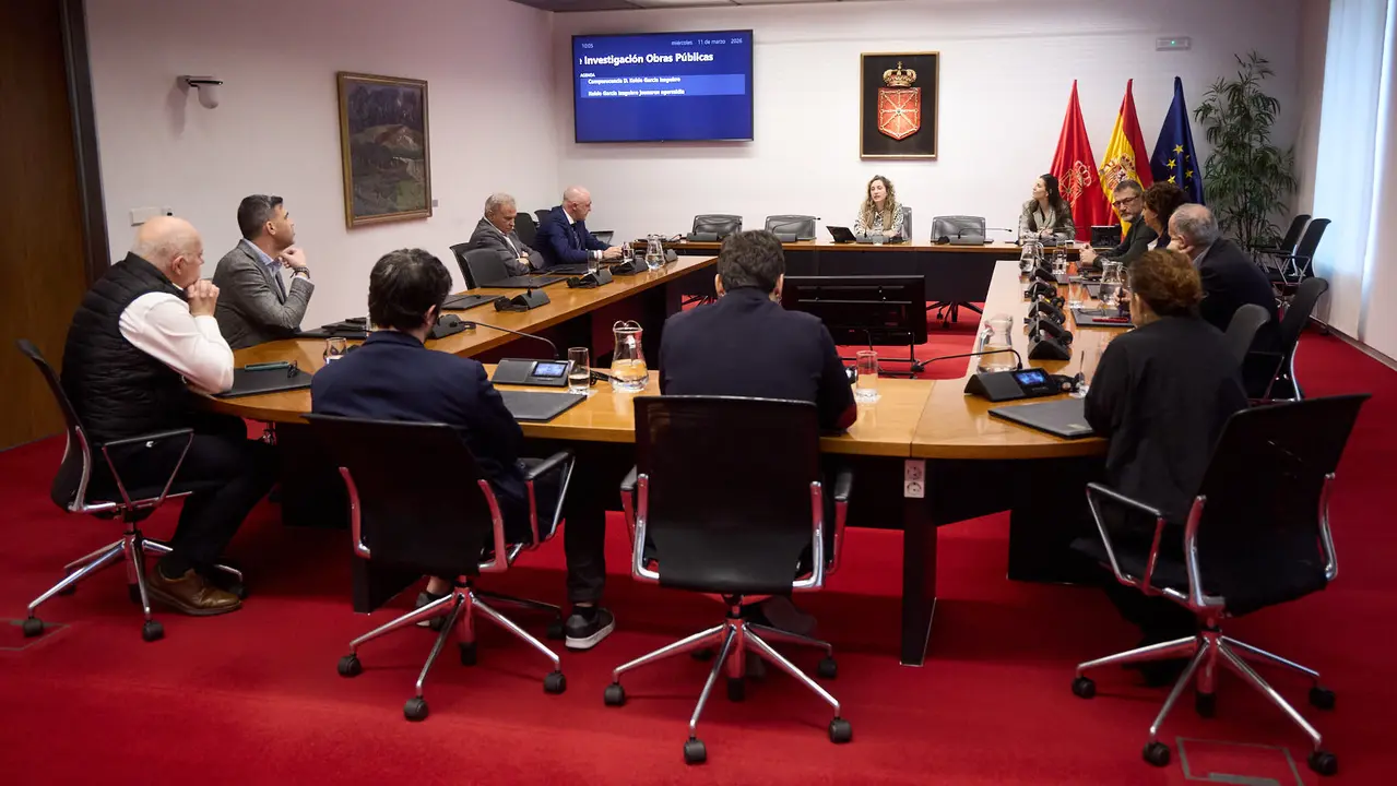 Comisi&oacute;n de investigaci&oacute;n sobre licitaci&oacute;n y adjudicaci&oacute;n de obras p&uacute;blicas del Gobierno de Navarra con la comparecencia de Koldo Garc&iacute;a por videoconferencia desde la prisi&oacute;n de Soto del Real. I&Ntilde;IGO ALZUGARAY