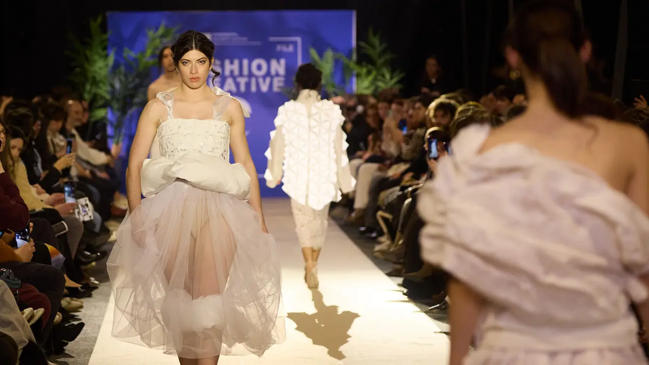 V edici&oacute;n del Fashion Creative, desfile de moda de los alumnos de Dise&ntilde;o de Moda de Creanavarra, en el pabell&oacute;n Navarra Arena de Pamplona. I&Ntilde;IGO ALZUGARAY