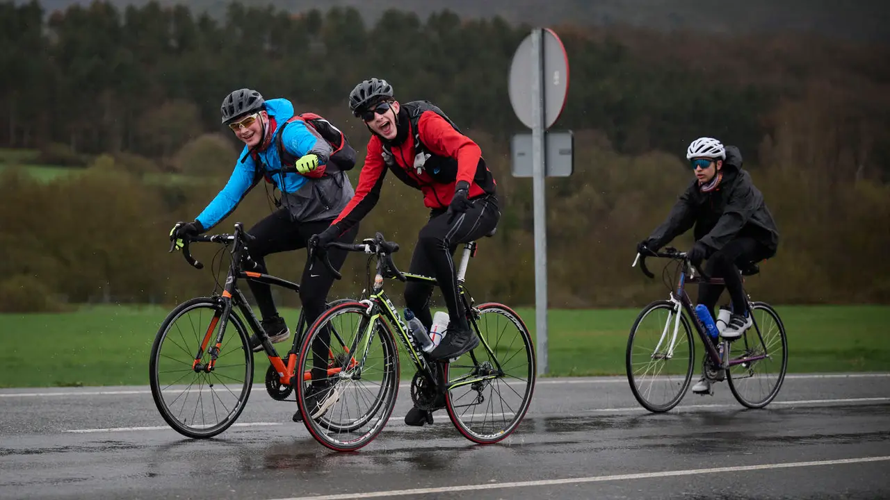 Miles de personas peregrinan a Javier durante la segunda Javierada de 2026. PABLO LASAOSA