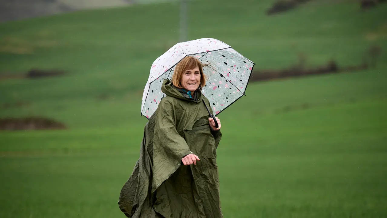 Miles de personas peregrinan a Javier durante la segunda Javierada de 2026. PABLO LASAOSA