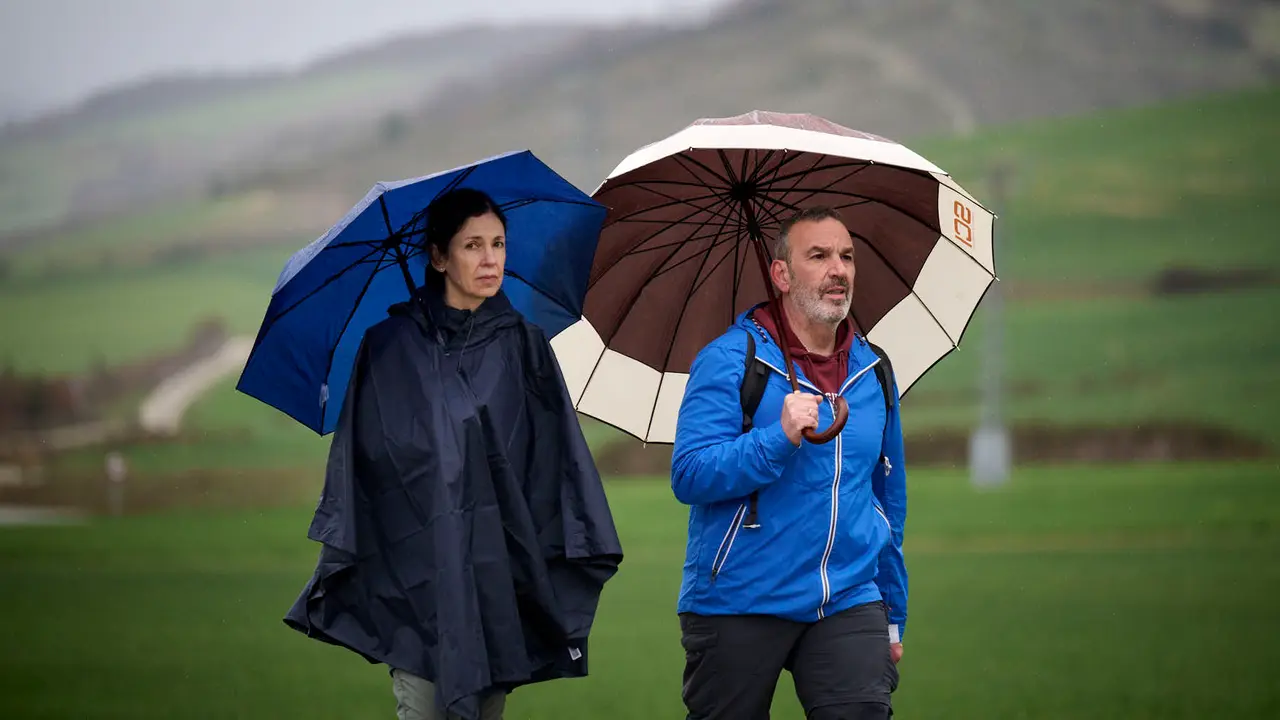 Miles de personas peregrinan a Javier durante la segunda Javierada de 2026. PABLO LASAOSA