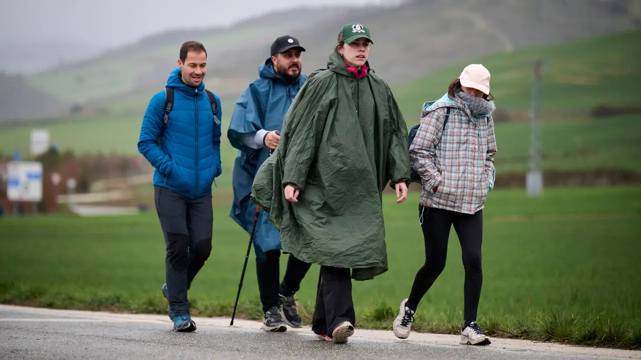 Miles de personas peregrinan a Javier durante la segunda Javierada de 2026. PABLO LASAOSA