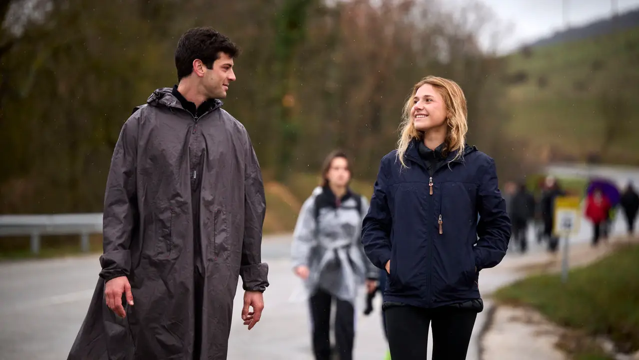 Miles de personas peregrinan a Javier durante la segunda Javierada de 2026. PABLO LASAOSA