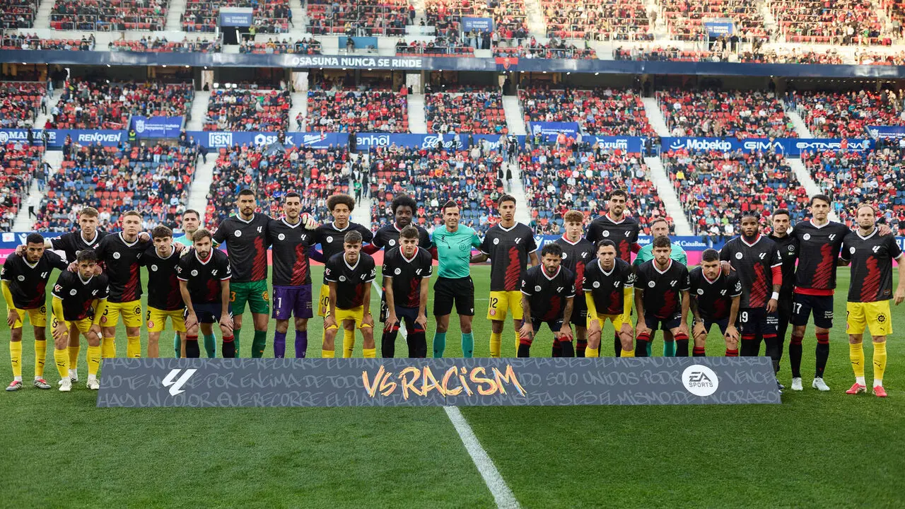 Partido de La Liga EA Sports entre CA Osasuna y Girona FC disputado en el estadio de El Sadar en Pamplona. I&Ntilde;IGO ALZUGARAY