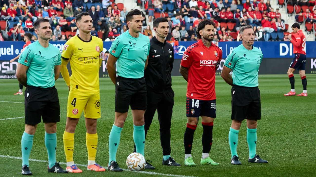 Partido de La Liga EA Sports entre CA Osasuna y Girona FC disputado en el estadio de El Sadar en Pamplona. I&Ntilde;IGO ALZUGARAY