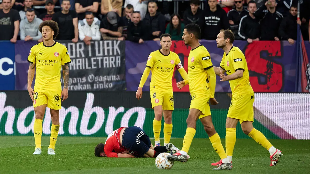 Partido de La Liga EA Sports entre CA Osasuna y Girona FC disputado en el estadio de El Sadar en Pamplona. I&Ntilde;IGO ALZUGARAY