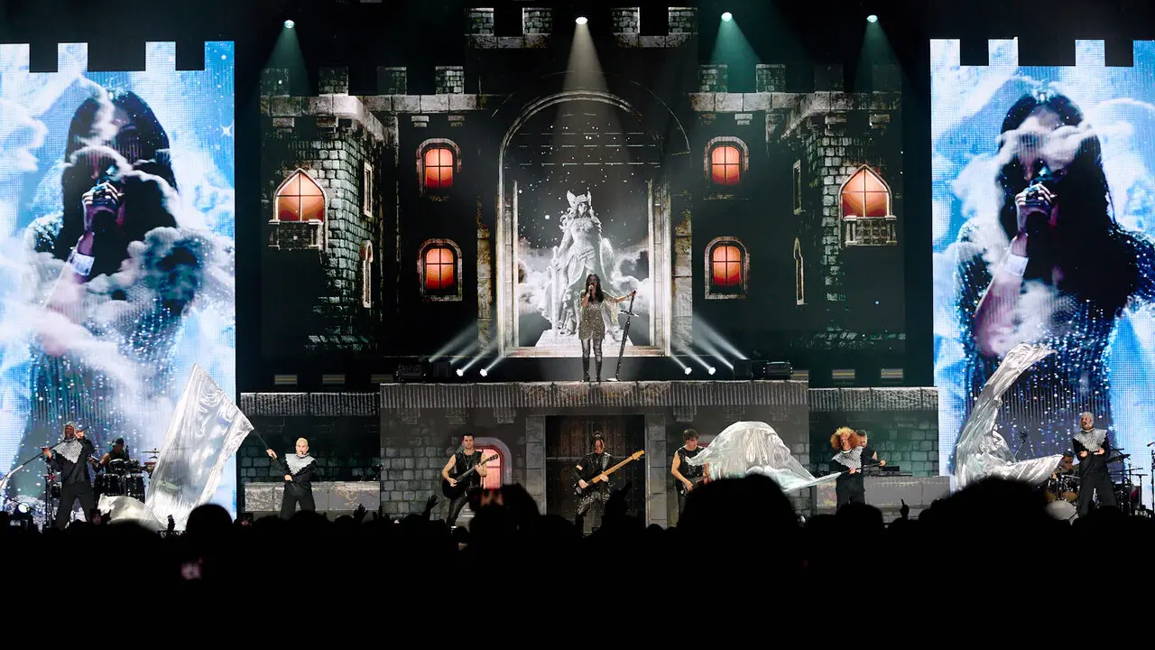 Concierto de Laura Pausini en el pabell&oacute;n Navarra Arena de Pamplona que supone el inicio de su gira mundial Yo Canto World Tour 2026/2027. I&Ntilde;IGO ALZUGARAY