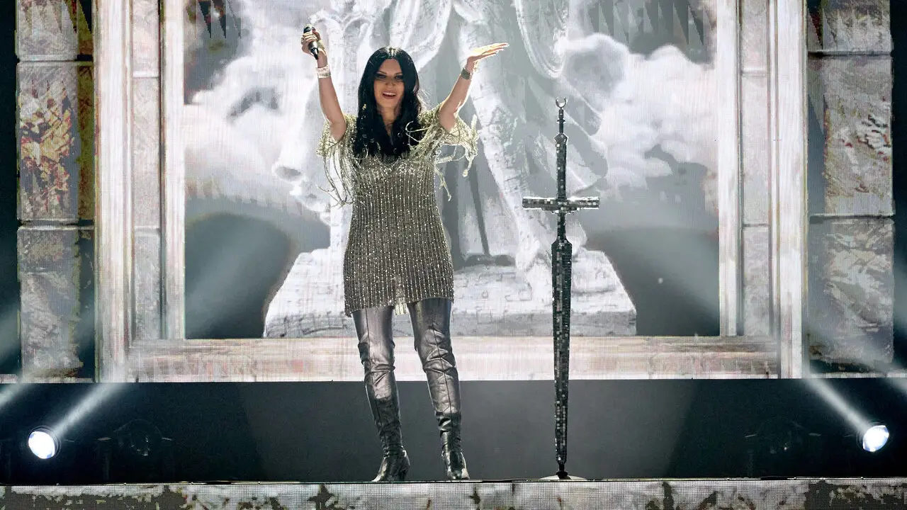 Concierto de Laura Pausini en el pabell&oacute;n Navarra Arena de Pamplona que supone el inicio de su gira mundial Yo Canto World Tour 2026/2027. I&Ntilde;IGO ALZUGARAY