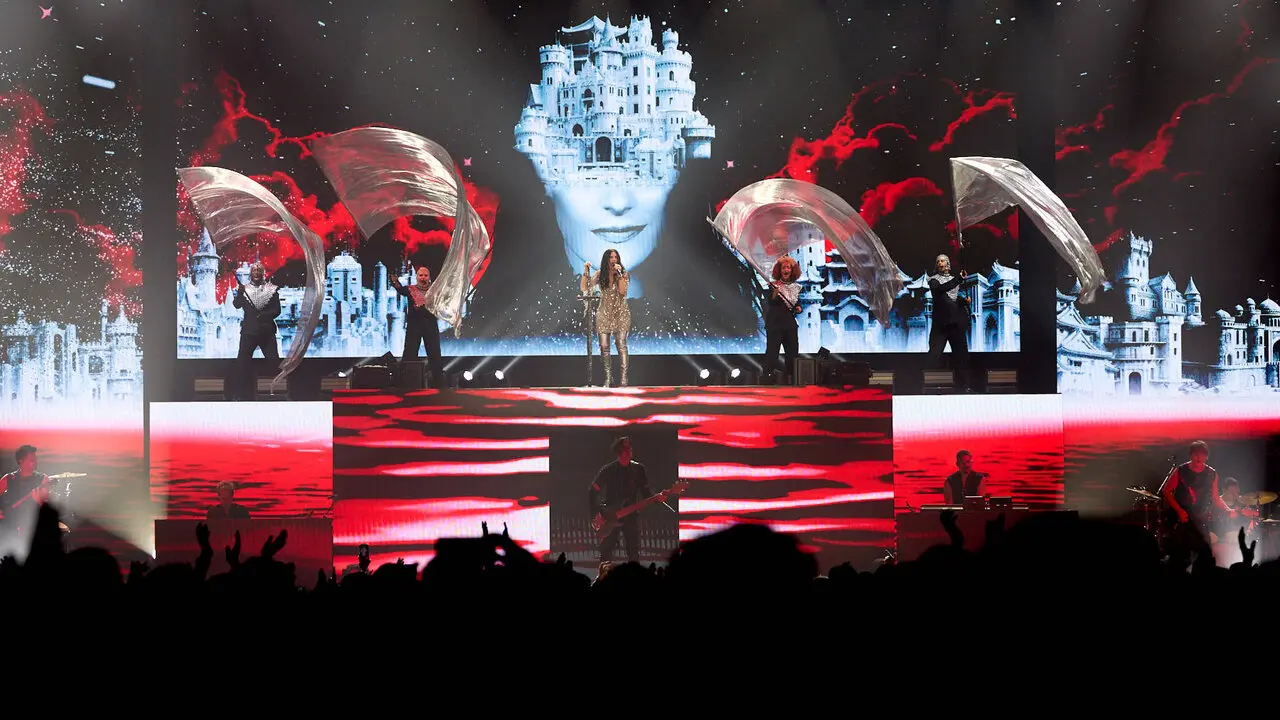 Concierto de Laura Pausini en el pabell&oacute;n Navarra Arena de Pamplona que supone el inicio de su gira mundial Yo Canto World Tour 2026/2027. I&Ntilde;IGO ALZUGARAY