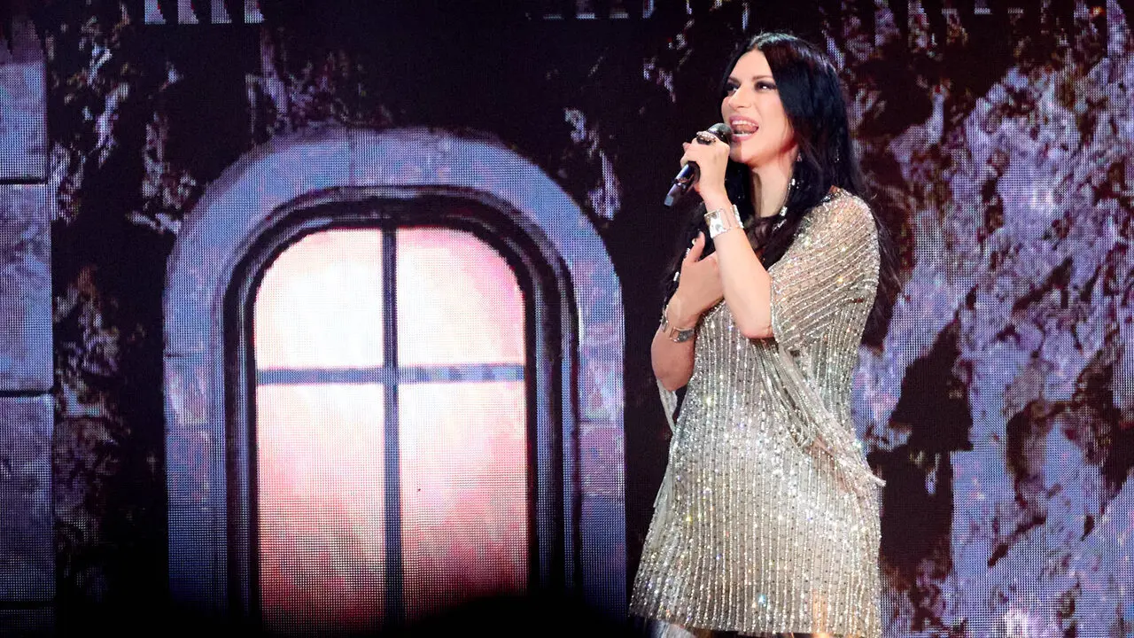 Concierto de Laura Pausini en el pabell&oacute;n Navarra Arena de Pamplona que supone el inicio de su gira mundial Yo Canto World Tour 2026/2027. I&Ntilde;IGO ALZUGARAY