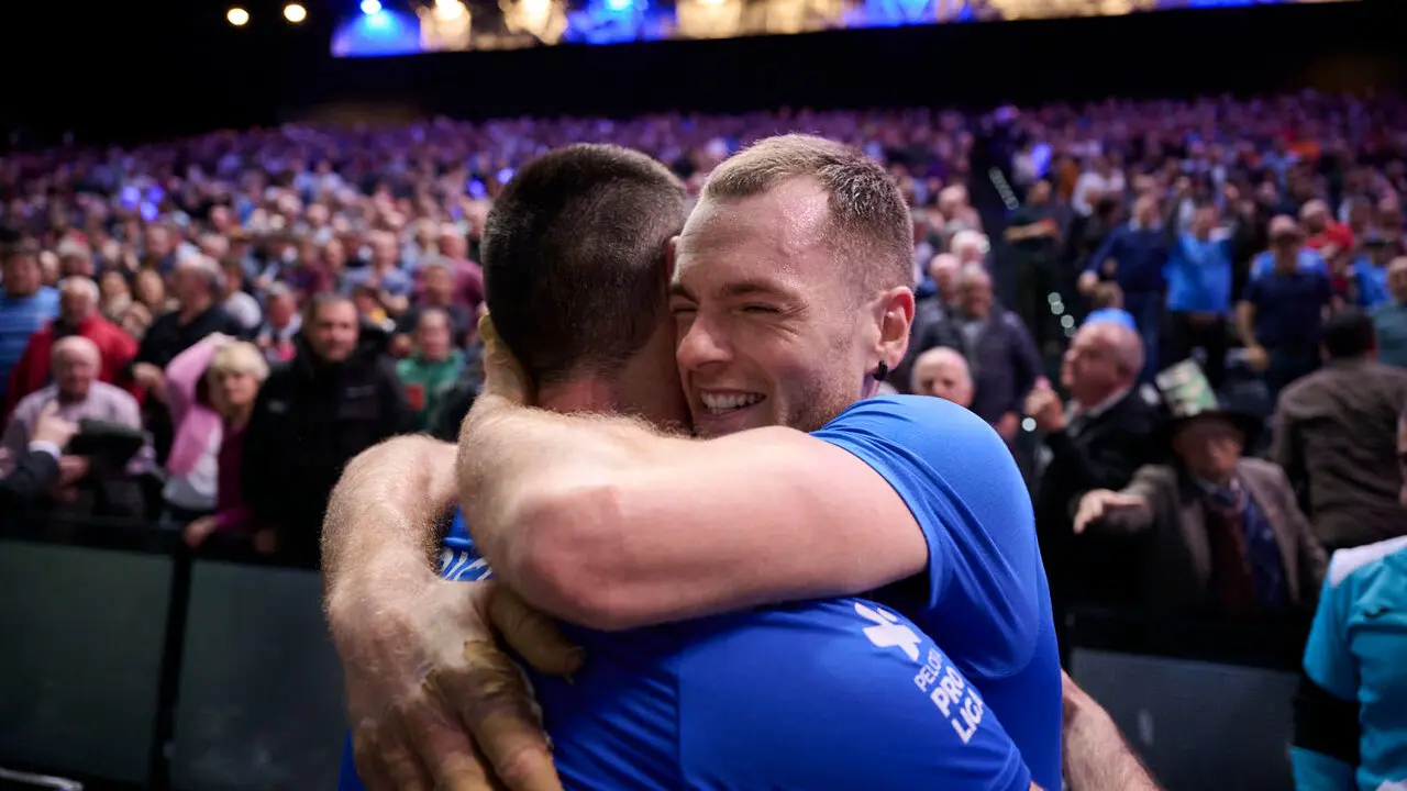 Final del XVI Campeonato de Parejas entre Altuna III-Ezkurdia y Laso-Albisu en el front&oacute;n del Navarra Arena. PABLO LASAOSA