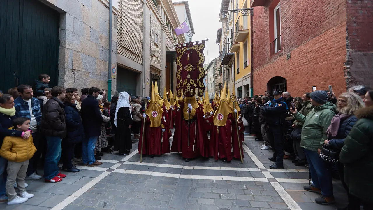 Procesi&oacute;n de Jueves Santo 2026 por las calles de Pamplona. I&Ntilde;IGO ALZUGARAY