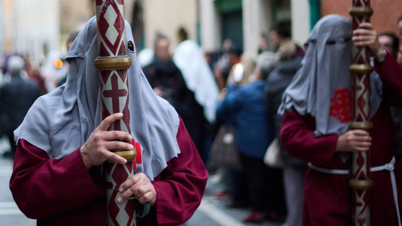 Procesi&oacute;n de Jueves Santo 2026 por las calles de Pamplona. I&Ntilde;IGO ALZUGARAY