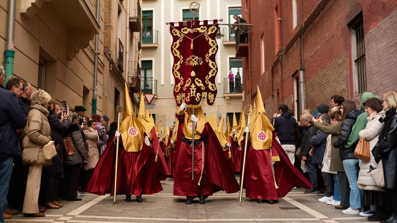 Procesi&oacute;n de Jueves Santo 2026 por las calles de Pamplona. I&Ntilde;IGO ALZUGARAY