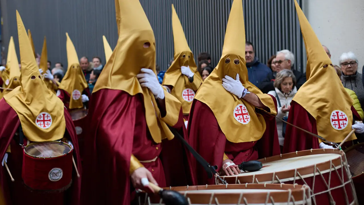 Procesi&oacute;n de Jueves Santo 2026 por las calles de Pamplona. I&Ntilde;IGO ALZUGARAY