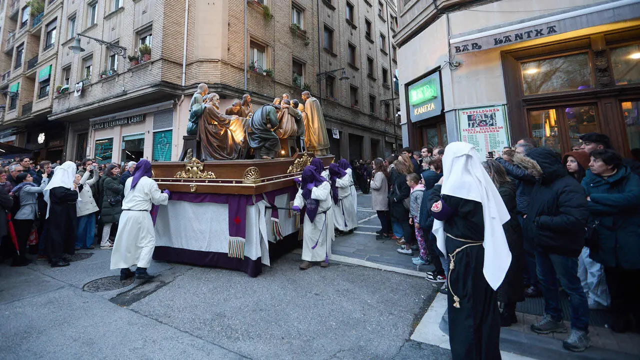 Procesi&oacute;n de Jueves Santo 2026 por las calles de Pamplona. I&Ntilde;IGO ALZUGARAY