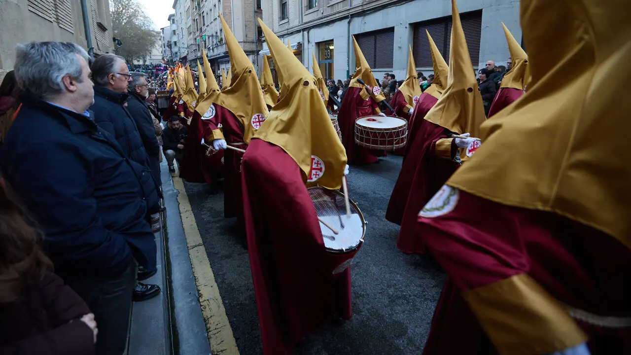 Procesi&oacute;n de Jueves Santo 2026 por las calles de Pamplona. I&Ntilde;IGO ALZUGARAY