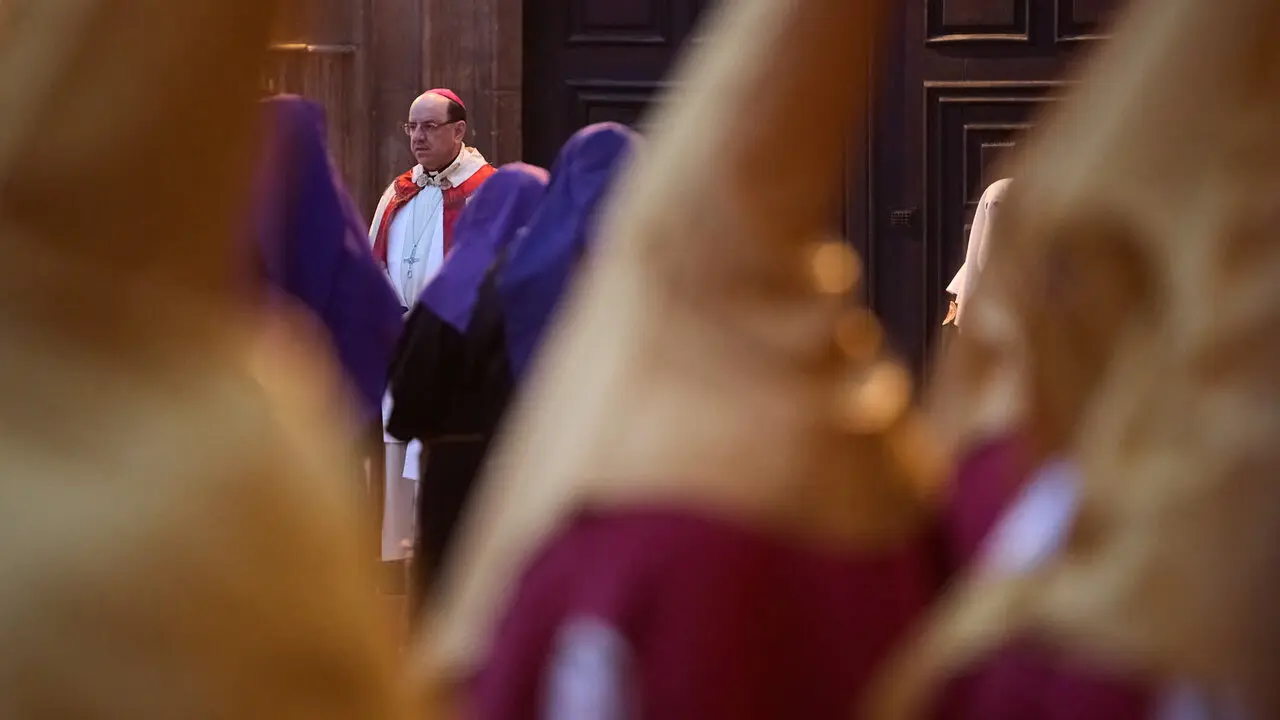 Procesi&oacute;n de Jueves Santo 2026 por las calles de Pamplona. I&Ntilde;IGO ALZUGARAY