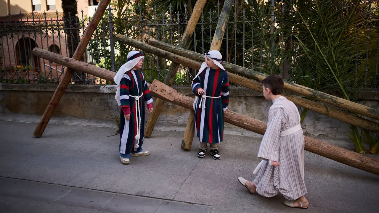 Pasi&oacute;n viviente de Andosilla durante Semana Santa 2026. PABLO LASAOSA