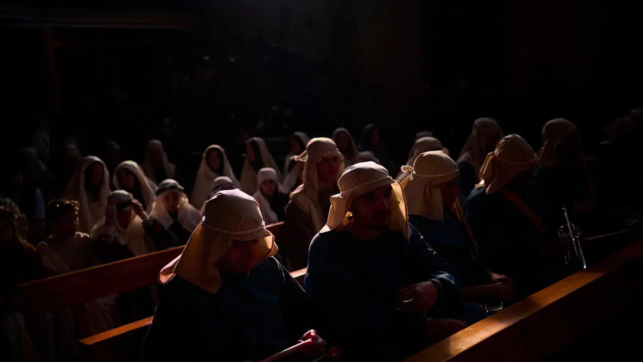Pasi&oacute;n viviente de Andosilla durante Semana Santa 2026. PABLO LASAOSA