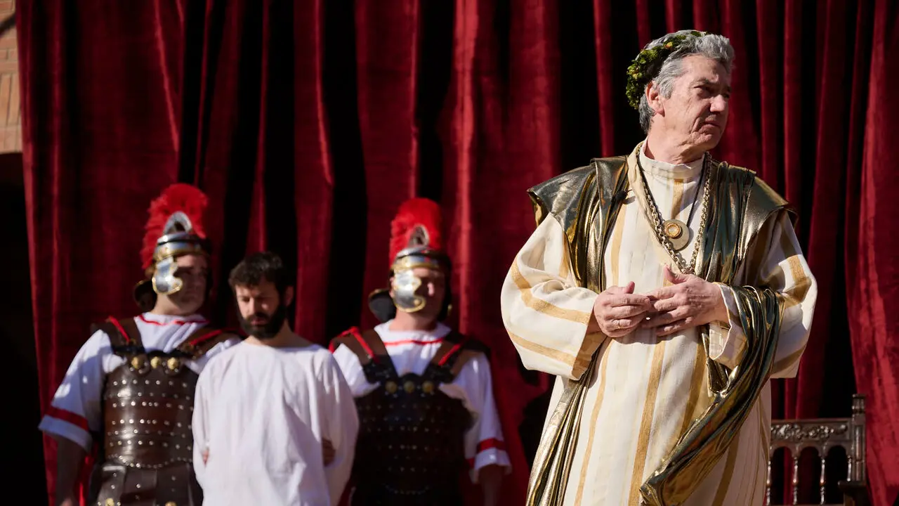 Pasi&oacute;n viviente de Andosilla durante Semana Santa 2026. PABLO LASAOSA