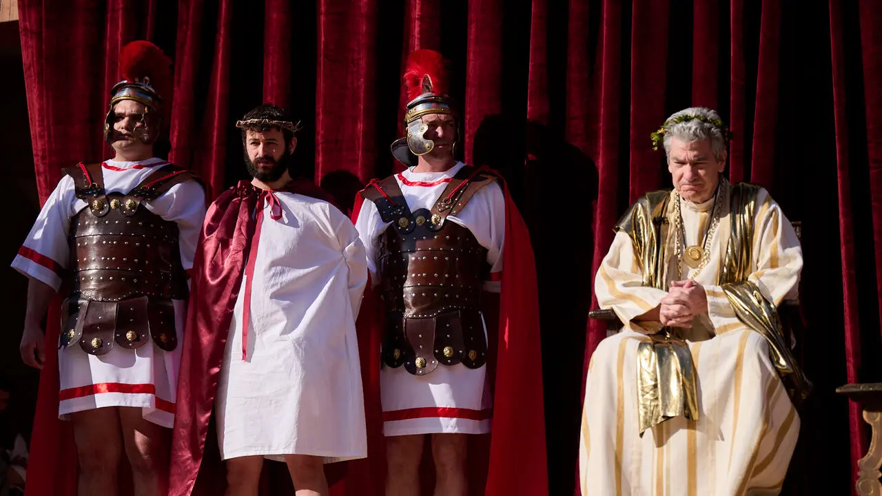 Pasi&oacute;n viviente de Andosilla durante Semana Santa 2026. PABLO LASAOSA