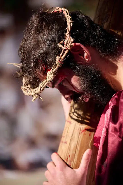 Pasi&oacute;n viviente de Andosilla durante Semana Santa 2026. PABLO LASAOSA