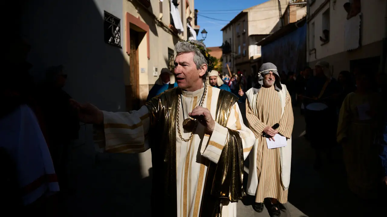 Pasi&oacute;n viviente de Andosilla durante Semana Santa 2026. PABLO LASAOSA