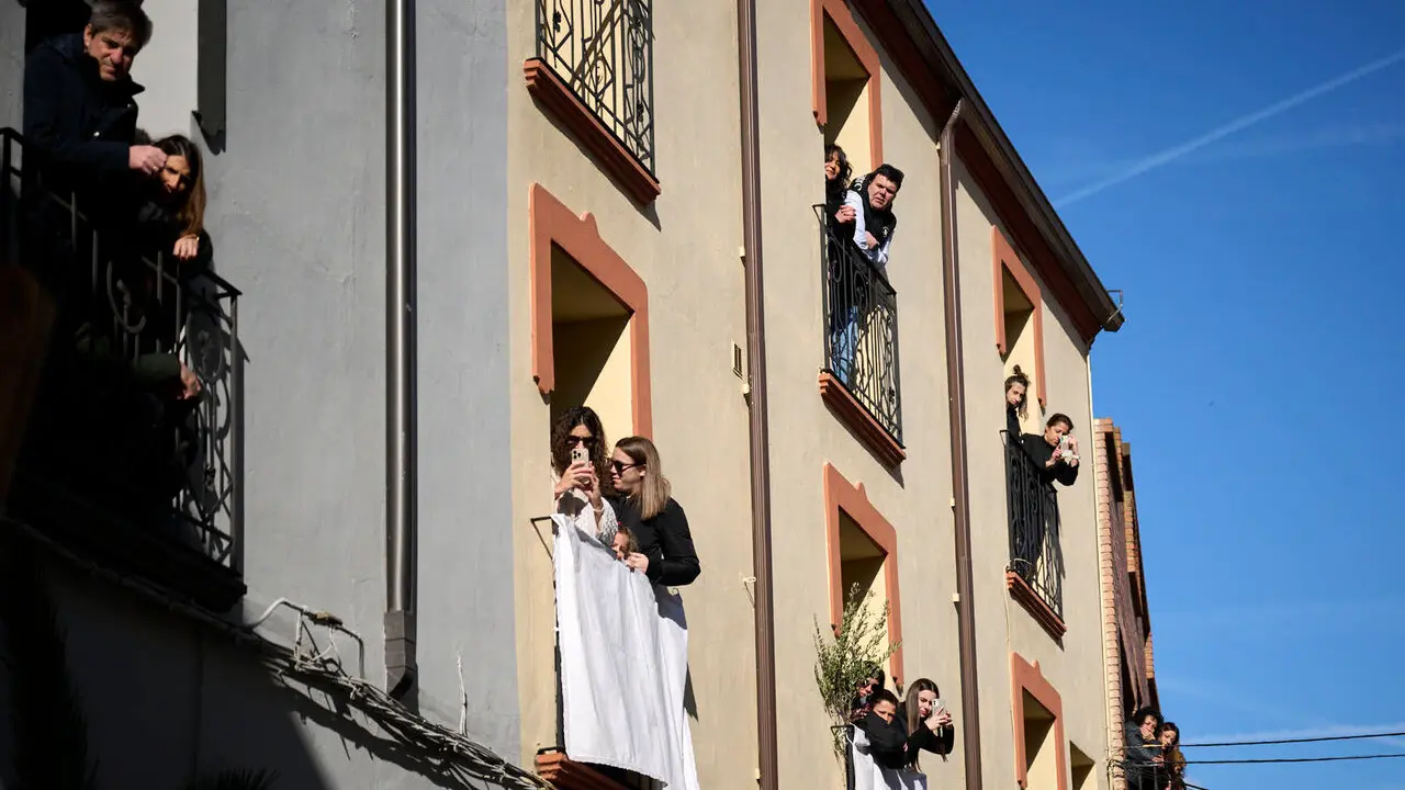 Pasi&oacute;n viviente de Andosilla durante Semana Santa 2026. PABLO LASAOSA