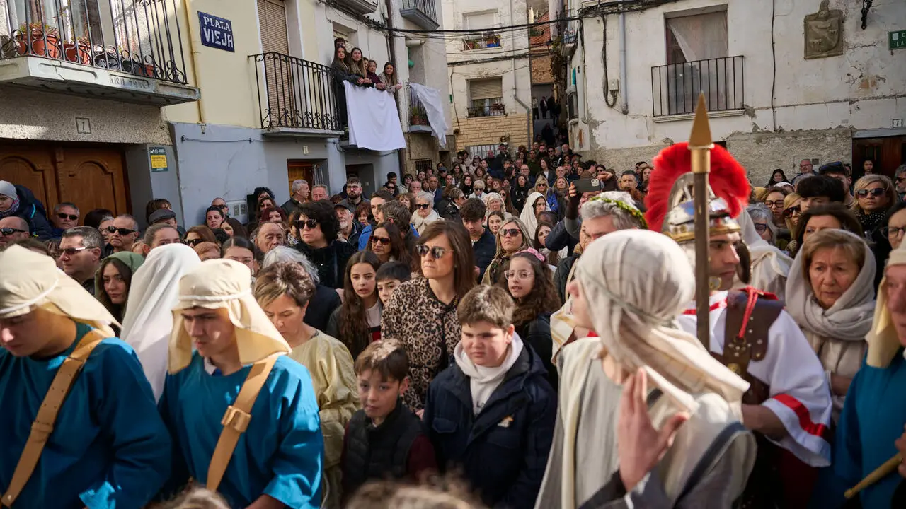 Pasi&oacute;n viviente de Andosilla durante Semana Santa 2026. PABLO LASAOSA