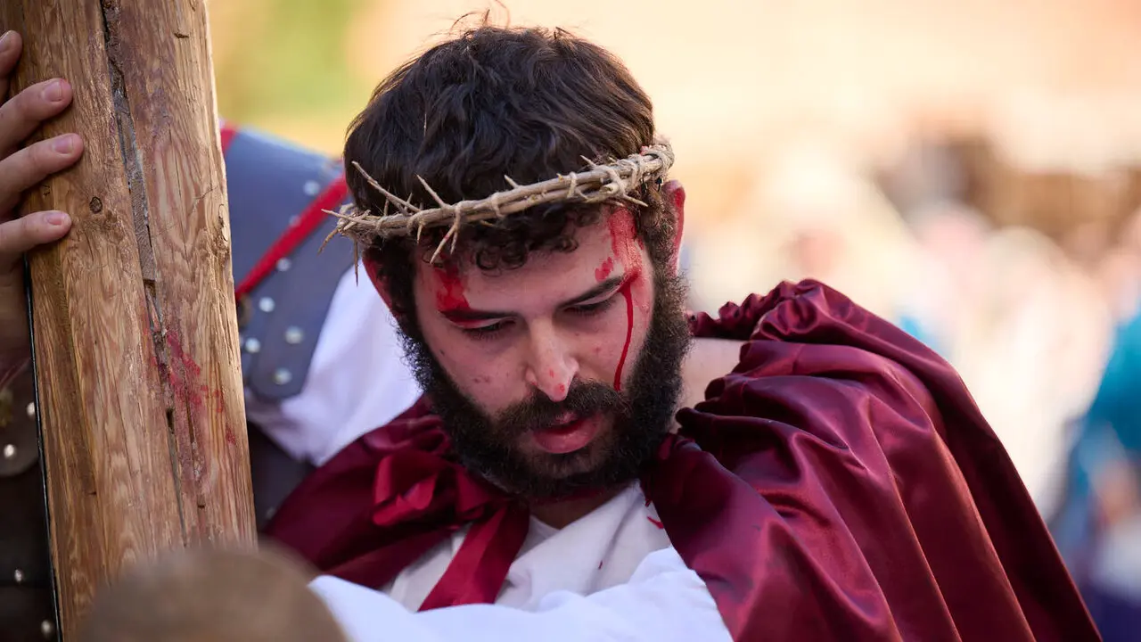 Pasi&oacute;n viviente de Andosilla durante Semana Santa 2026. PABLO LASAOSA