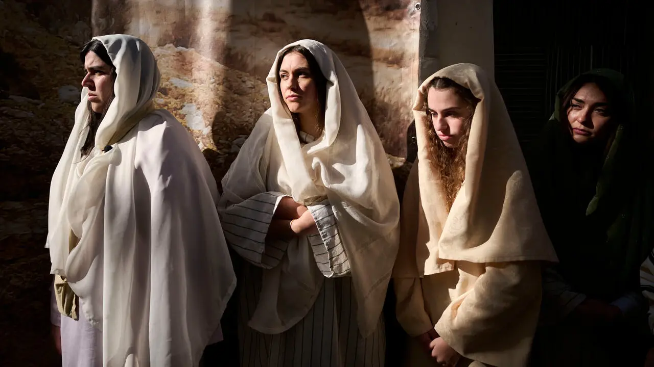 Pasi&oacute;n viviente de Andosilla durante Semana Santa 2026. PABLO LASAOSA