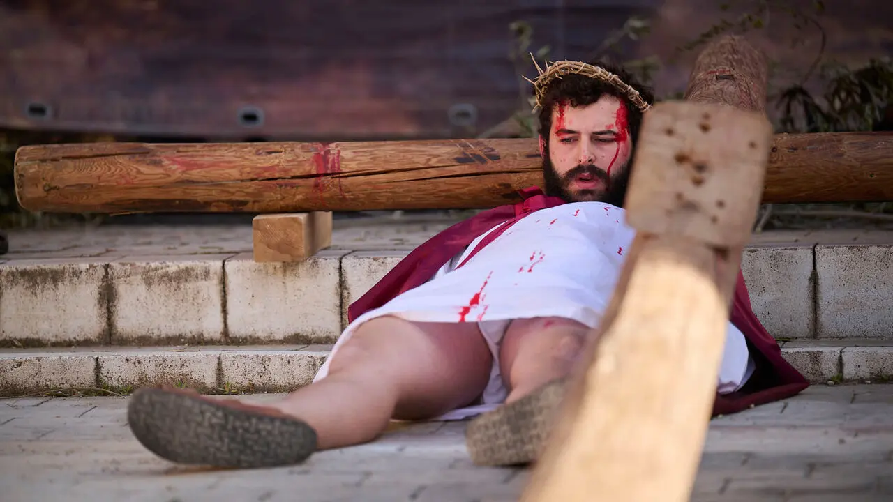 Pasi&oacute;n viviente de Andosilla durante Semana Santa 2026. PABLO LASAOSA