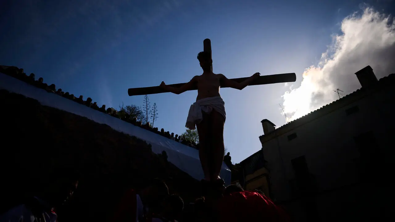 Pasi&oacute;n viviente de Andosilla durante Semana Santa 2026. PABLO LASAOSA